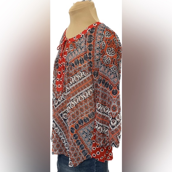 Fig and Flower Boho Paisley and Floral Blouse - Picture 2 of 6